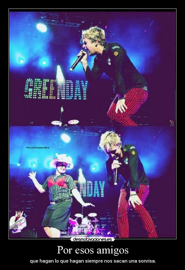 carteles amigos greenday desmotivaciones