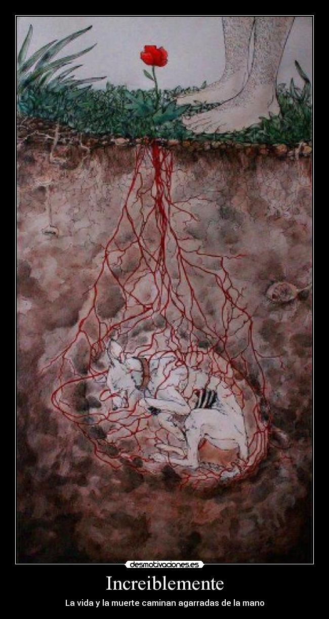 Increiblemente - La vida y la muerte caminan agarradas de la mano