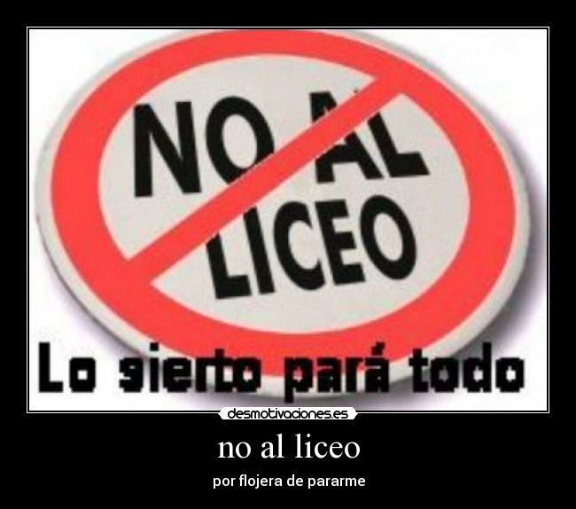 no al liceo -