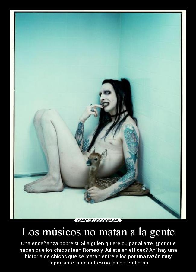 carteles romeo julieta marilynmanson manson marilyn arte desmotivaciones