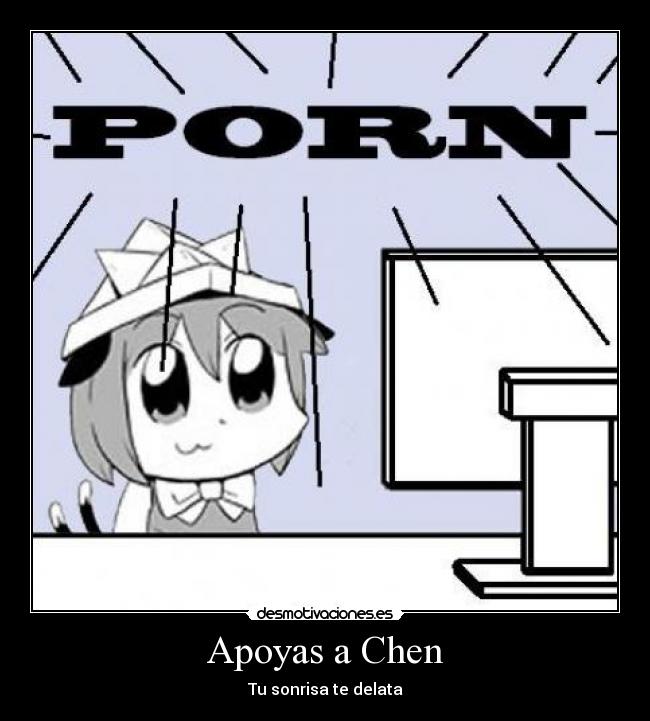 carteles porno touhou chen myon gatosneko nekomimi computadora anime yakumo desmotivaciones