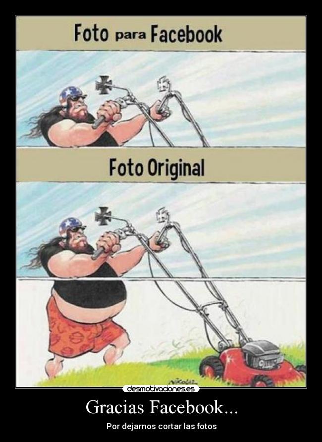 Gracias Facebook... - Por dejarnos cortar las fotos