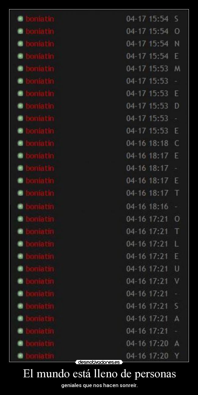 El mundo está lleno de personas - 