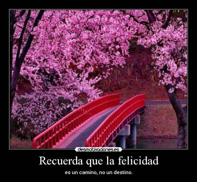 Recuerda que la felicidad -