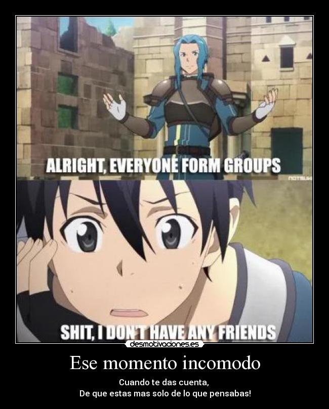 carteles jojojojo bueno tenia nada que subir sao sadsadasdassad kirito desmotivaciones