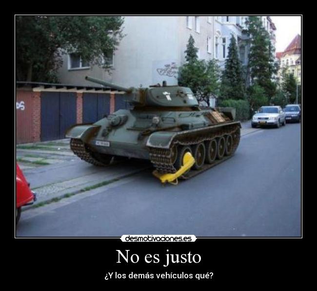 No es justo - ¿Y los demás vehículos qué?
