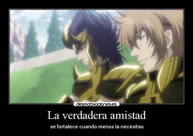 La verdadera amistad - se fortalece cuando menos la necesitas