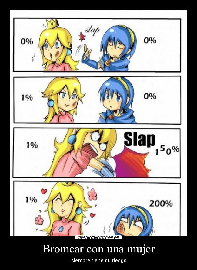 Bromear con una mujer -