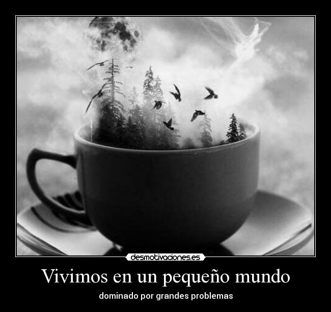 Vivimos en un pequeño mundo - dominado por grandes problemas