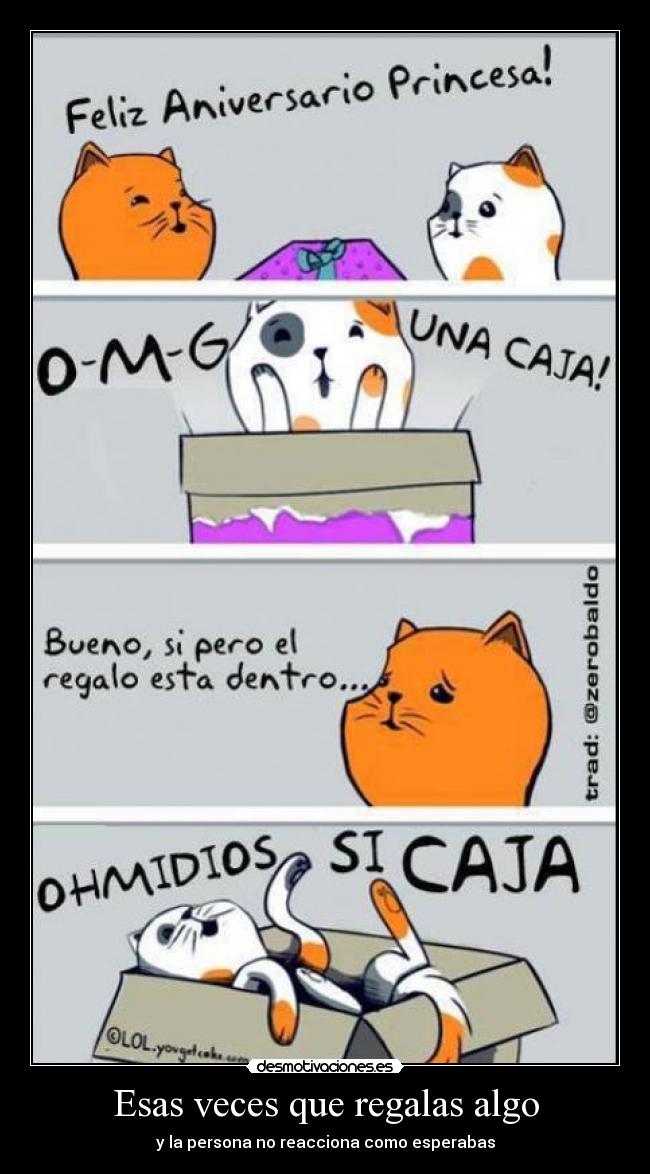 Esas veces que regalas algo - y la persona no reacciona como esperabas