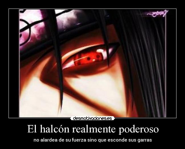 El halcón realmente poderoso - no alardea de su fuerza sino que esconde sus garras