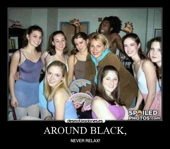 AROUND BLACK, - NEVER RELAX!
