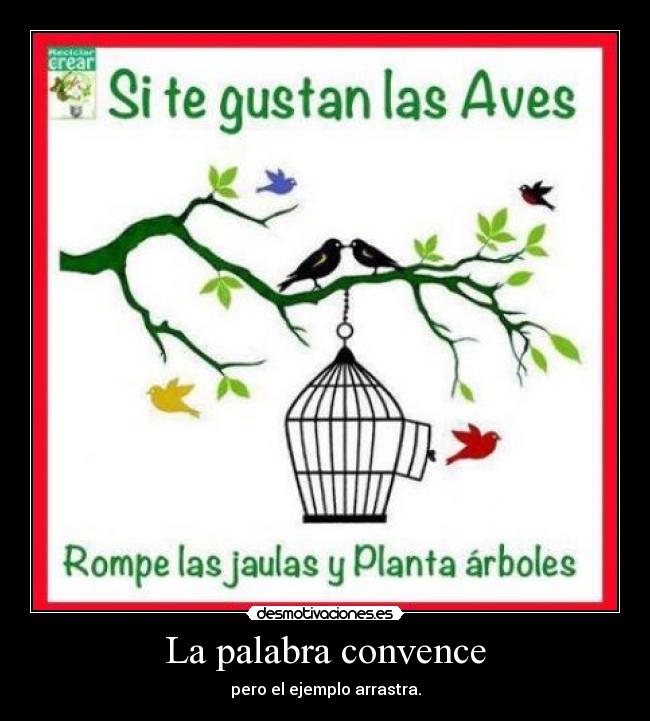 La palabra convence - pero el ejemplo arrastra.