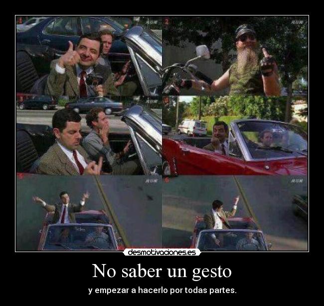 No saber un gesto -