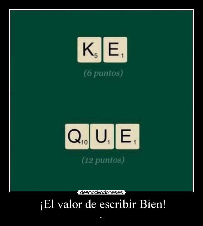 ¡El valor de escribir Bien! - 