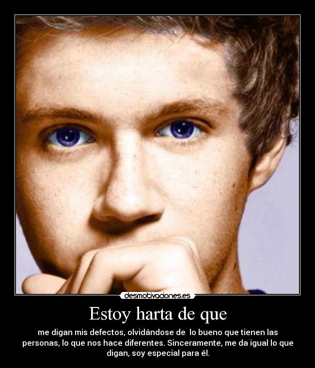 Estoy harta de que - 