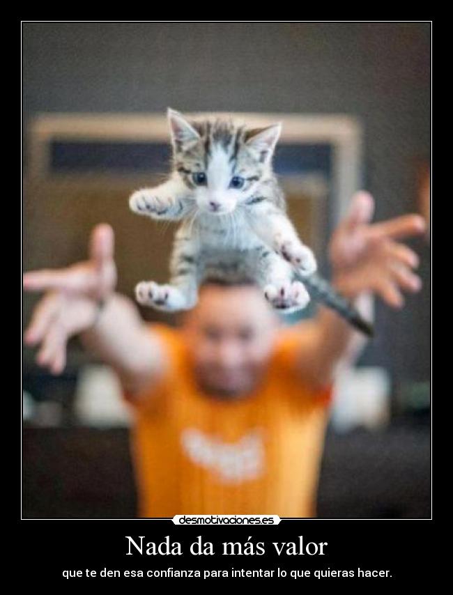 Nada da más valor - que te den esa confianza para intentar lo que quieras hacer.