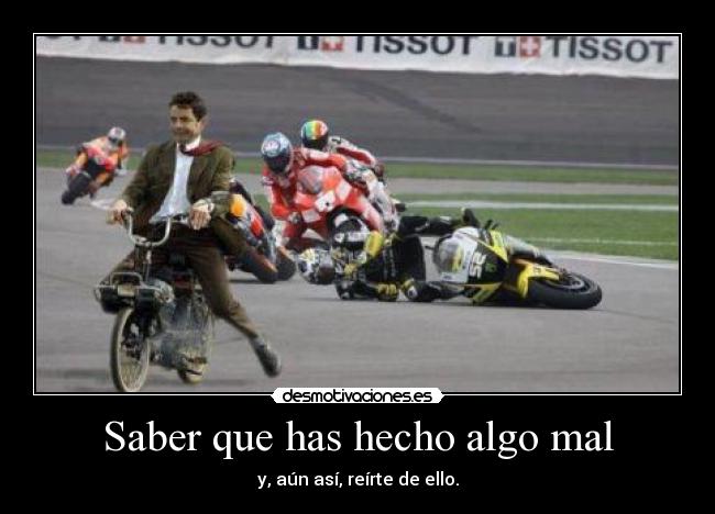 Saber que has hecho algo mal - 