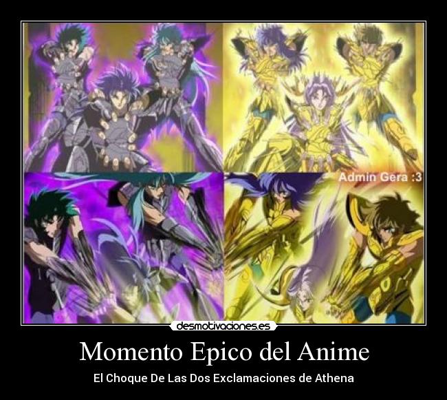 Momento Epico del Anime - El Choque De Las Dos Exclamaciones de Athena