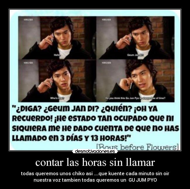 contar las horas sin llamar -