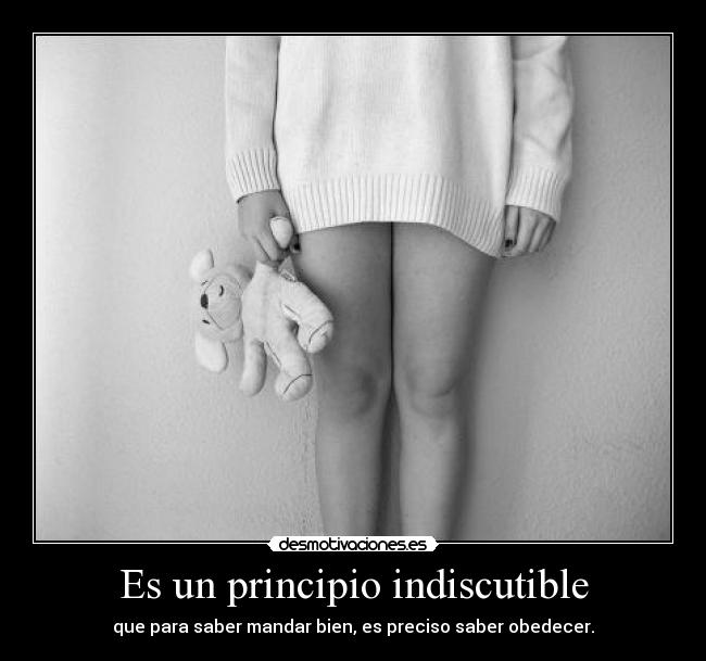 Es un principio indiscutible -
