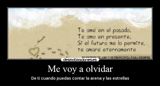 Me voy a olvidar -