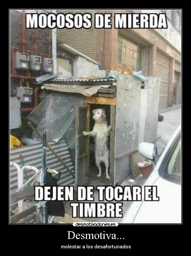 Desmotiva... - molestar a los desafortunados