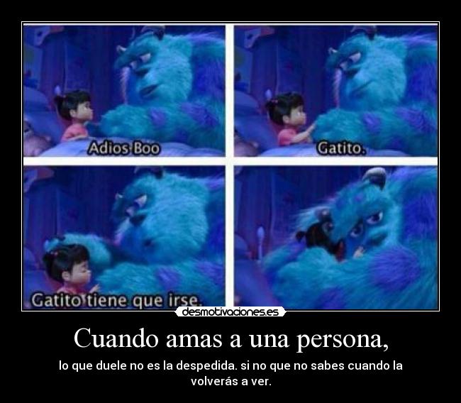 Cuando amas a una persona, -