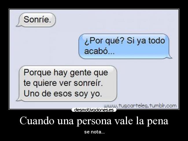 Cuando una persona vale la pena - 
