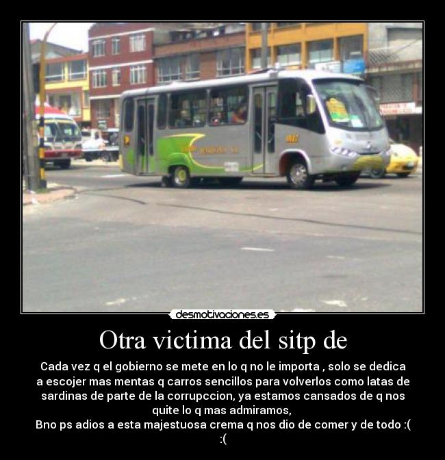 Otra victima del sitp de - 