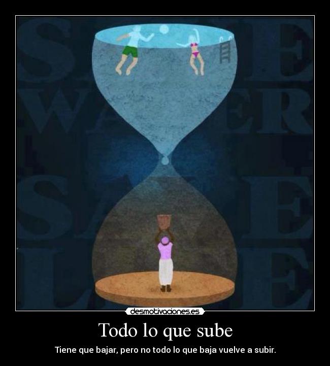 Todo lo que sube - Tiene que bajar, pero no todo lo que baja vuelve a subir.