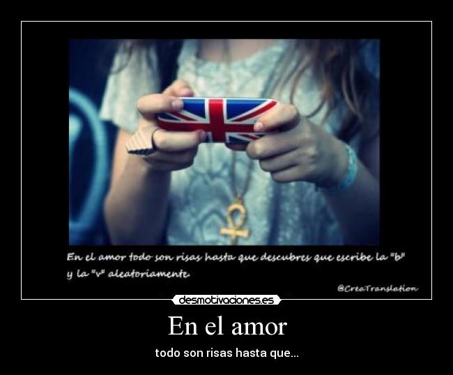 En el amor -