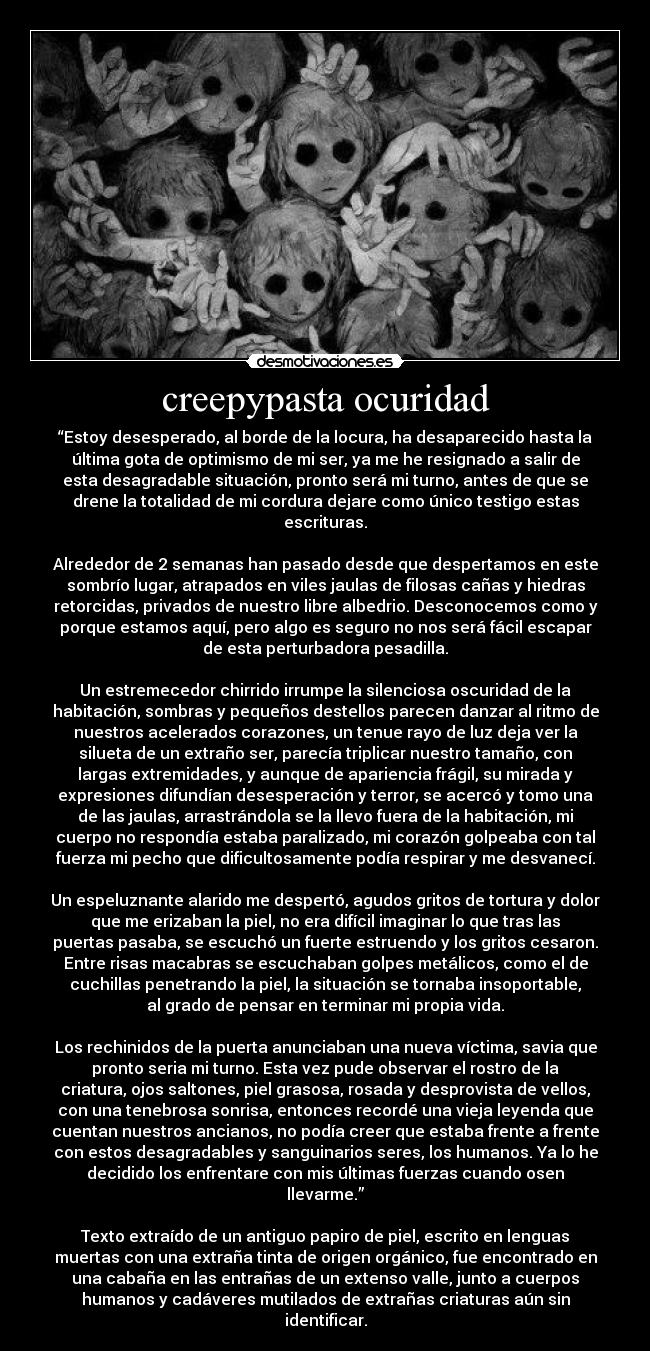 carteles creepypastas desmotivaciones