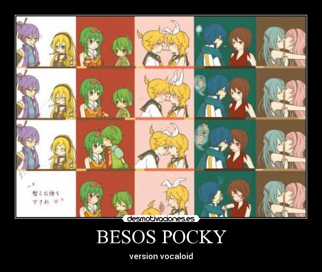 carteles besos beso pocky vocaloid gakupo lily gumi len rin kaito meiko miku luka yuri desmotivaciones