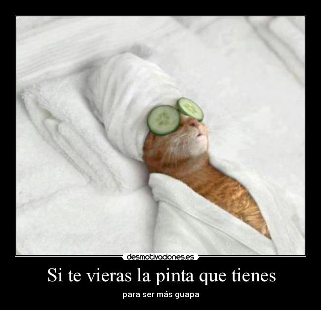 Si te vieras la pinta que tienes - para ser más guapa