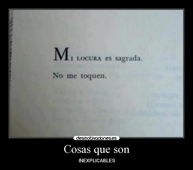 Cosas que son -