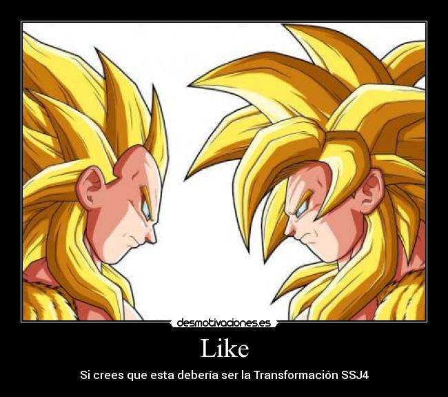 carteles anime manga goku vegeta ssj4 dragon ball son desmotivaciones