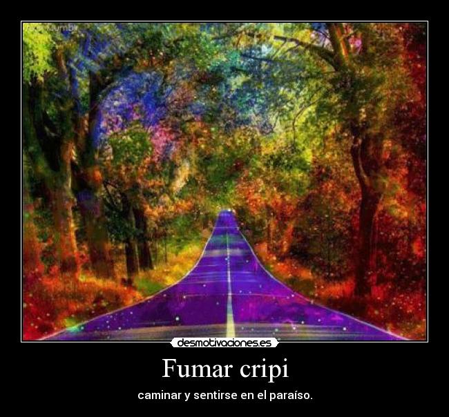 Fumar cripi - caminar y sentirse en el paraíso.