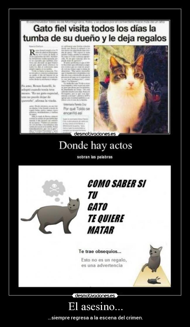 El asesino... - ...siempre regresa a la escena del crimen.