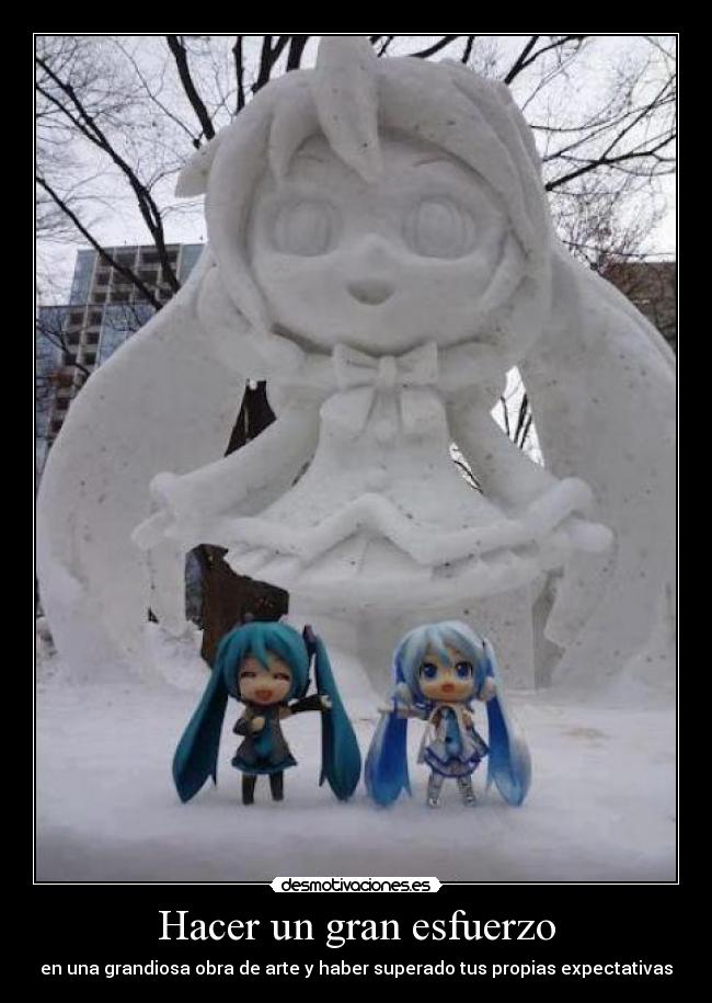 carteles vocaloid hatsune miku obra hielo que reta las propias expectativas desmotivaciones