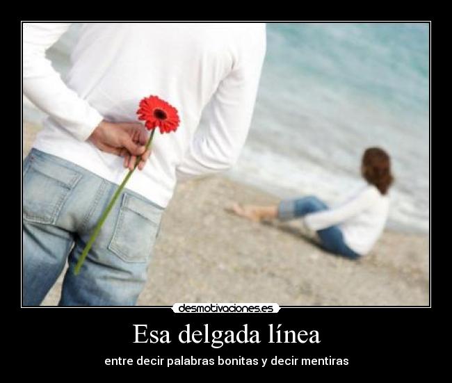 carteles esa delgada linea palabras bonitas mentiras desmotivaciones