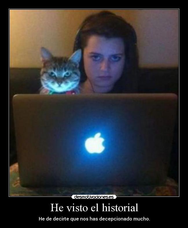 He visto el historial - He de decirte que nos has decepcionado mucho.