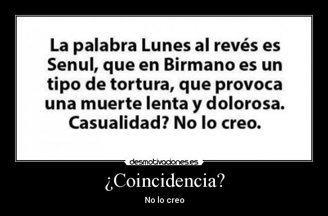¿Coincidencia? -