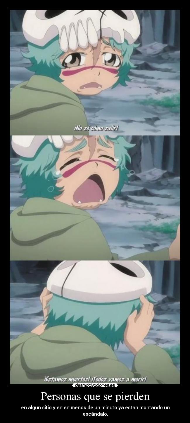 carteles raptorhunters nigatsu harukaze anime manga otaku bleach neliel perdido llora kawaii monosa desmotivaciones