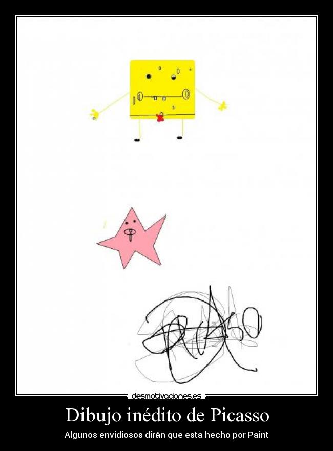 Dibujo inédito de Picasso - Algunos envidiosos dirán que esta hecho por Paint