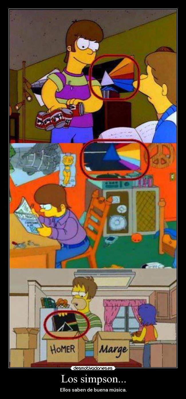 Los simpson... - Ellos saben de buena música.