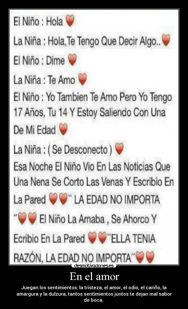 En el amor -