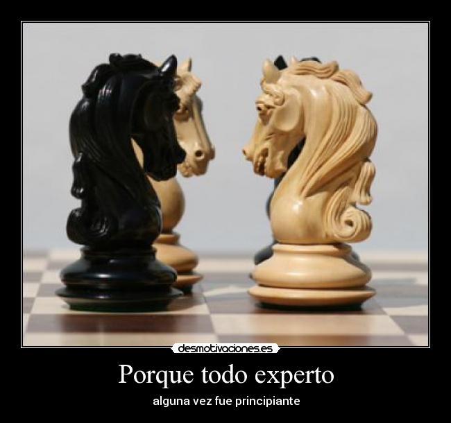 Porque todo experto - alguna vez fue principiante