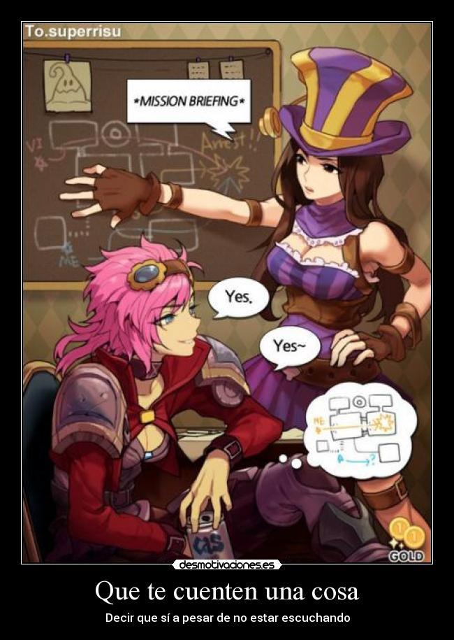 Que te cuenten una cosa - Decir que sí a pesar de no estar escuchando