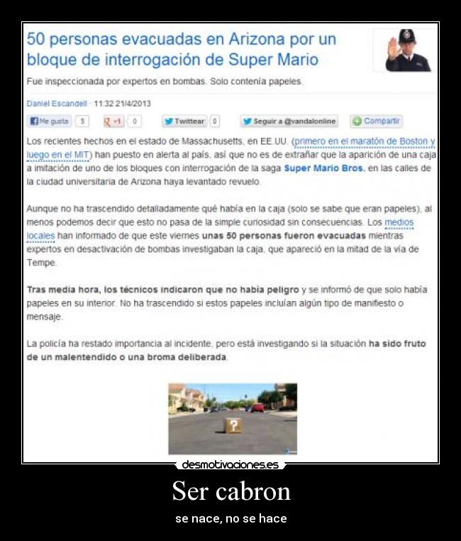 Ser cabron - se nace, no se hace